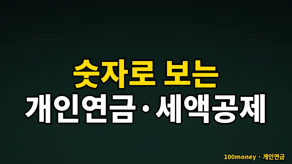 숫자로 보는 개인연금·세액공제